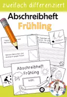 Vorschau - Arbeitsblätter - Frühling - Abschreibheft zweifach differenziert - Deckblatt