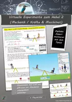 Vorschau - Arbeitsblätter - Virtuelle Experimente zum Hebel 2 (Mechanik / Kräfte & Maschinen) - Deckblatt