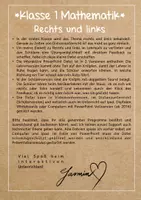 Vorschau - Fördermaterial/Inklusion - Rechts und Links erkennen in Mathematik Klasse 1 - Seite 1