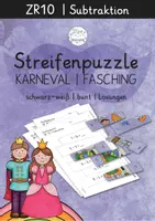 Vorschau - Arbeitsblätter - Rechenpuzzle Streifen | Karneval | Fasching | ZR 10 | Subtraktion - Deckblatt