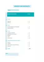 Vorschau - Lehrpläne/Lehrermaterial - Bewertungsbogen Referate mit Notentabelle - Deckblatt