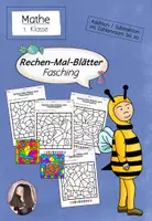 Vorschau - Arbeitsblätter - Rechenmalblätter Fasching | ZR 20 Klasse 1 Addition Subtraktion - Deckblatt
