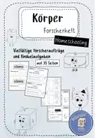 Vorschau - Arbeitsblätter - Forscherheft - geometrische Körper, Homeschooling geeignet - Deckblatt