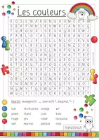 Vorschau - Arbeitsblätter - Les couleurs - Farben Suchsel (Französisch) - Deckblatt