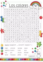 Vorschau - Arbeitsblätter - Los Colores - Farben Suchsel (Spanisch) - Deckblatt