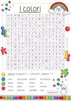 Vorschau - Arbeitsblätter - I colori - Farben Suchsel (Italienisch) - Deckblatt