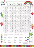 Vorschau - Arbeitsblätter - The colours - Farben Suchsel (Englisch/BE) - Deckblatt