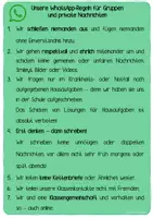 Vorschau - Poster - Regelposter für WhatsApp: Gruppen und private Nachrichten (editierbar) - Seite 1