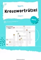 Vorschau - Arbeitsblätter - Kreuzworträtsel Ostern - Deckblatt