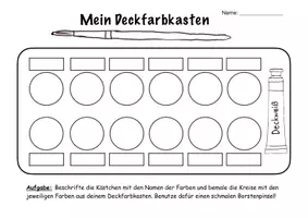 Vorschau - Arbeitsblätter - KUNST: Lerne deinen Deckfarbkasten besser kennen! (PDF) - Seite 1