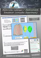 Vorschau - Arbeitsblätter - Elektrische Ladungen / Elektrostatik: Simulation (virtuelles Experiment) - Deckblatt