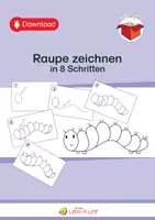 Vorschau - Arbeitsblätter - Raupe zeichnen in 8 Schritten - Deckblatt