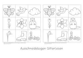 Vorschau - Arbeitsblätter - Leseübungen Frühling: Gitterlesen und Lies und male - Seite 2