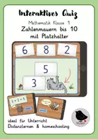Vorschau - Fördermaterial/Inklusion - interaktives PDF Rechnen Zahlenraum bis 10, Zahlenmauern - Deckblatt