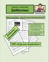 Vorschau - Stundenentwürfe - DEUTSCH-Bundle: 4 Materialien zu den Zeitformen - Deckblatt