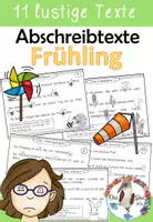 Vorschau - Arbeitsblätter - Abschreibkartei Frühling - Abschreiben Üben z.B. als Schleichdiktat - Deckblatt