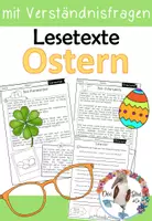 Vorschau - Unterrichtsreihen - 6 Lesetexte zu Ostern und Osterbräuchen inklusive Verständnisfragen, ideal für Schulschließung und Heimarbeit - Deckblatt