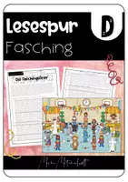 Vorschau - Arbeitsblätter - Lesespurgeschichte Fasching - 2-fach differenziert - Deckblatt