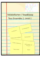 Vorschau - Aufgabenkarten - Vokabelkarten zu Tous Ensemble 2, Unité 1 - Deckblatt