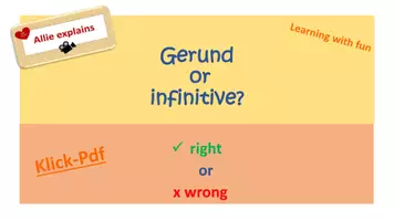 Vorschau - Arbeitsblätter - Klick-Pdf (interaktiv) Gerund or infinitive Homeschooling - Seite 1