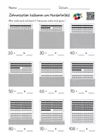 Vorschau - Arbeitsblätter - Einmaleins-Vorübung: Zehnerzahlen halbieren am Hunderterfeld (4 AB) - Deckblatt