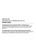 Vorschau - Arbeitsblätter - Zahlen lesen (Zahlenraum bis 10) - Seite 1