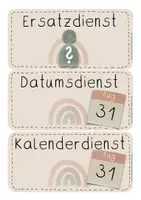 Vorschau - Bildkarten - Klassendienste beige - Dienste Aufgaben in der Klasse - Seite 2