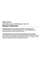 Vorschau - Arbeitsblätter - Mengen erfassen / bestimmen (Zahlenraum bis 10) - Seite 1