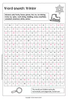 Vorschau - Stationenlernen - Word Search Winter - Winter Suchsel - Wörtersuche Winter - Seite 2