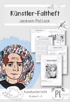 Vorschau - Arbeitsblätter - Künstler-Faltheft: Jackson Pollock (Action Painting) - Deckblatt