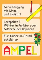 Vorschau - Arbeitsblätter - GehirnJogging mit Lineal und Bleistift: Lernpaket 3 - Deckblatt