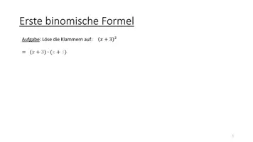 Vorschau - Präsentationen/Tafelbilder - Einführung 1. Binomische Formel - Homeschooling - Seite 2