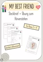 Vorschau - Arbeitsblätter - Steckbrief "My best friend" + Übung zum Hörverstehen - Deckblatt