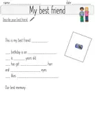 Vorschau - Arbeitsblätter - Steckbrief "My best friend" + Übung zum Hörverstehen - Seite 3
