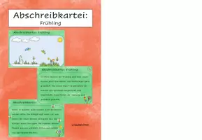 Vorschau - Arbeitsblätter - Abschreibkartei Frühling - Deckblatt