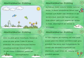 Vorschau - Arbeitsblätter - Abschreibkartei Frühling - Seite 2