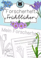 Vorschau - Arbeitsblätter - Forscherheft Frühblüher - handgezeichnet - Deckblatt