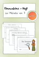 Vorschau - Arbeitsblätter - Einmaleins - Heft: Das Einmaleins von 7 unter der Lupe - Deckblatt