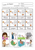 Vorschau - Arbeitsblätter - Deutsch Klasse 1 Lesen und Kleben Lernwörter mit ie - Seite 3