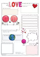Vorschau - Mal- und Bastelvorlagen - What does love look like? - Sketchnote - Seite 2
