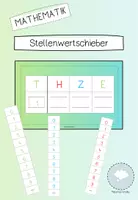 Vorschau - Präsentationen/Tafelbilder - Stellenwertschieber // T, H, Z, E in bunt und schwarz - Deckblatt