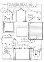 Vorschau - Mal- und Bastelvorlagen - Karneval / Fasching / Carnival - Sketchnotes (+interaktiv) - Seite 2