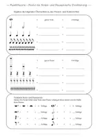 Vorschau - Arbeitsblätter - Musiktheorie: Modul 4a - Noten- und Pausenwerte, Punktierung - Seite 1