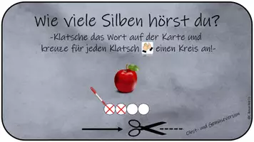 Vorschau - Arbeitsblätter - Karten- Silben Klatschen- Obst- und Gemüseversion - Deckblatt