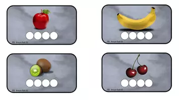 Vorschau - Arbeitsblätter - Karten- Silben Klatschen- Obst- und Gemüseversion - Seite 1
