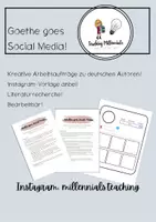 Vorschau - Arbeitsblätter - Goethe goes Social Media! Kreative Deutsch-Arbeitsaufträge! - Deckblatt