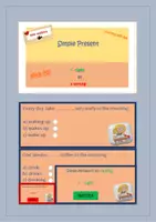 Vorschau - Arbeitsblätter - Klick-Pdf (interaktiv) Simple Present Homeschooling - Deckblatt