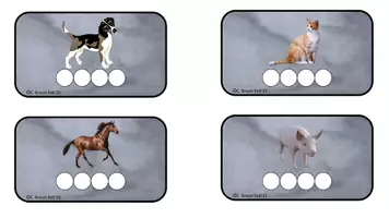 Vorschau - Bildkarten - Karten- Silben Klatschen- Tierversion - Seite 1