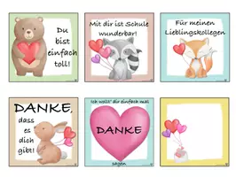 Vorschau - Anderer Materialtyp - Dankeschön-Kärtchen. Ein kleines Dankeschön für die Kollegin oder den Kollegen - Seite 1