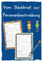 Vorschau - Arbeitsblätter - Vom Steckbrief zur Personenbeschreibung - Deckblatt